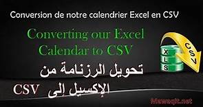 préparation calendrier CSV