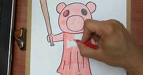 Cómo DIBUJAR y PINTAR a 🐷PIGGY 🐽 de ROBLOX/how to DRAW And PAINT PIGGY 🐽 from ROBLOX