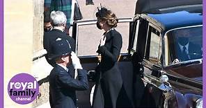 Duchess of Cambridge, Princess Beatrice and Zara Tindall Arrive For Prince Philip's Funeral