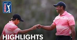 Tiger and Charlie Woods shoot 13-under 59 | Round 1 | PNC Championship | 2022