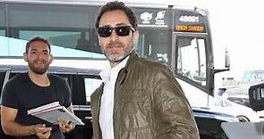Demian Bichir Handsome In Leather Greeting Fans At LAX