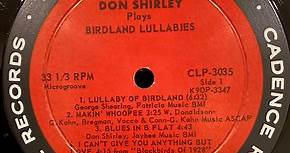 Don Shirley - Don Shirley Plays Birdland Lullabies