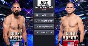 COURT MCGEE VS ALEX MORONO FULL FIGHT UFC VEGAS 90