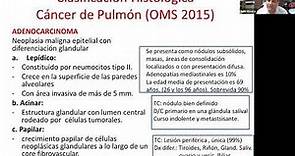 Telecapacitación 2021: Clasificación del cáncer de pulmón