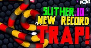 Slither.io New Record 22K Epic Run! Best Tricks 'n Traps, Solo Gameplay Poki Longplay!