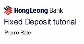 Hong Leong Online Fixed Deposit Tutorial