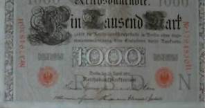 Alte 1.000 Reichsmark Scheine in HD