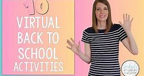 10 Virtual Back to School Activities