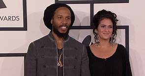 Ziggy Marley and wife Orly Agai on Grammys 2013 red carpet