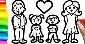 Draw A Picture Of A Happy Family For Children