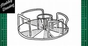How to Draw Merry Go Round
