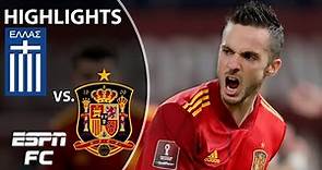 Pablo Sarabia's penalty lifts Spain to narrow win vs. Greece | WCQ Highlights | ESPN FC