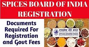 Spices board Registration/Licence Document Required For Registration | RCMC Spices Board of India