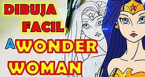 Como Dibujar a la Mujer Maravilla Wonder Woman Facil