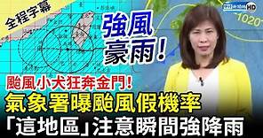 【全程字幕】颱風小犬狂奔金門！氣象署曝颱風假機率 「這地區」注意瞬間強降雨 @ChinaTimes