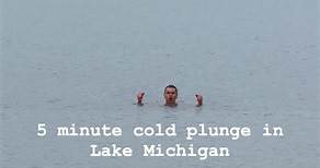 Five minute cold plunge in Lake Michigan. 🥶 | J.J. Soria