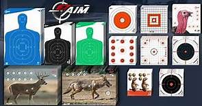 EZ Aim® Paper Target Line by Allen Company - Sight In Targets, Silhouettes, Handgun Trainer