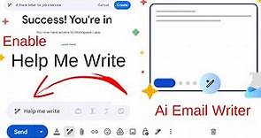 How To Use Help Me Write in Gmail | How To Enable Help Me Write Button in Gmail #Helpmewrite