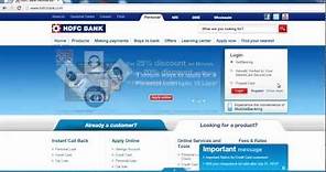 HDFC - How to login to HDFC Netbanking