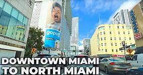 Driving from Downtown Miami to North Miami via I-95 in March 2022