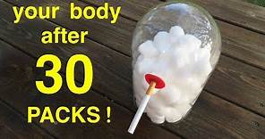 How Smoking 30 PACKS of Cigarettes Wrecks Your Lungs ● You Must See This !