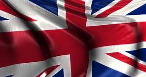 Union Jack British flag animation video background loop