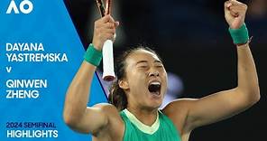 Dayana Yastremska v Qinwen Zheng Highlights | Australian Open 2024 Semifinal