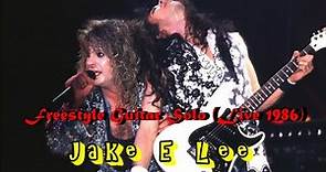 Jake E Lee (Ozzy Osbourne) - Live Freestyle Solo (1986 The Ultimate Sin tour) 1080p