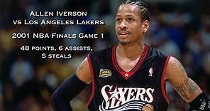 Allen Iverson vs Los Angeles Lakers: 2001 NBA Finals Game 1 Full Highlights - 48 points & 6 assists