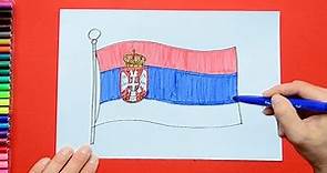 How to draw National Flag of Serbia