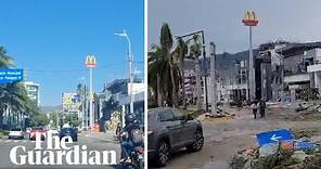Hurricane Otis: before and after footage shows scale of destruction in Mexico's Acapulco