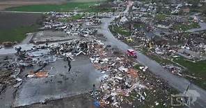 04-26-2024 Minden, Iowa - Drone - Destruction of Town - Homes Leveled