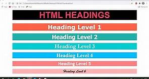 Customize HTML Headings with Fonts and Styles | HTML Headings | Inline CSS | HTML Style Attribute
