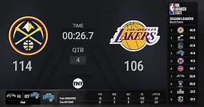 Denver Nuggets @ Los Angeles Lakers | NBA on TNT Live Scoreboard
