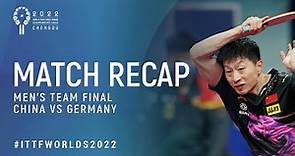 2022 ITTF World Team Championships: Men's Final Recap | China vs. Germany