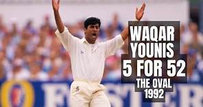 Waqar Younis 5 For 52 at The Oval | Very Fast | Best Swing Bowling | Pak vs Eng | 1992