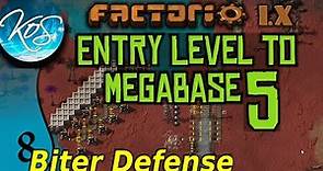 Factorio 1.X Entry Level to Megabase 5 - 8 - BITER DEFENSE! - Guide, Tutorial