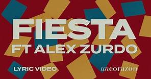 Un Corazón Ft. Alex Zurdo - Fiesta (Lyric Video Oficial)