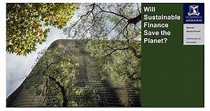 Will sustainable finance save the planet?