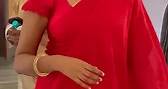Shivani Rajashekar looks beautiful in Red saree