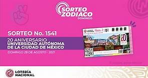 Sorteo Zodiaco No. 1541 "20º Aniversario de la Universidad Autónoma de la Ciudad de México"