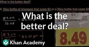What is the better deal? | Budgeting & saving | Financial literacy | Khan Academy