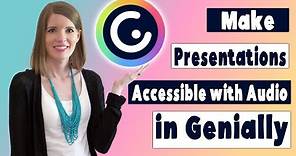 Genially Tutorial for Teachers Part 3 | Make Genially Presentations Accessible with Audio