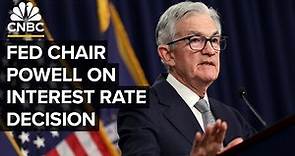 Federal Reserve Chair Jerome Powell speaks after Fed holds interest rates steady — 12/13/23