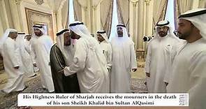 Ruler of Sharjah receives the mourners in the death of Sheikh Khalid bin Sultan AlQasimi