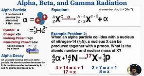 Alpha, Beta, and Gamma Radiation - IB Physics