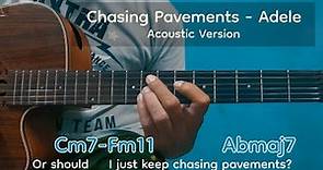 Chasing Pavements by Adele with Acoustic Guitar Chords (Play and Sing Along) | PlayVoice