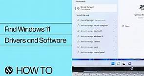 Finding Windows 11 Drivers and Software | HP Computer Service | HP Support