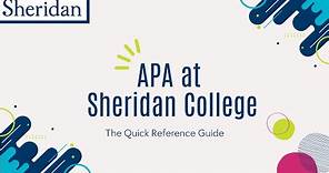 APA Quick Reference Guide Video