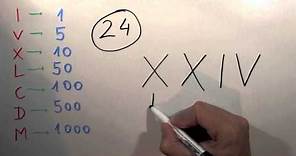 Cómo se escribe 24 con números romanos - XXIV